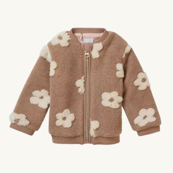 NWT - Noppies sherpa flowers jacket 6-9M - Picture 1 of 1